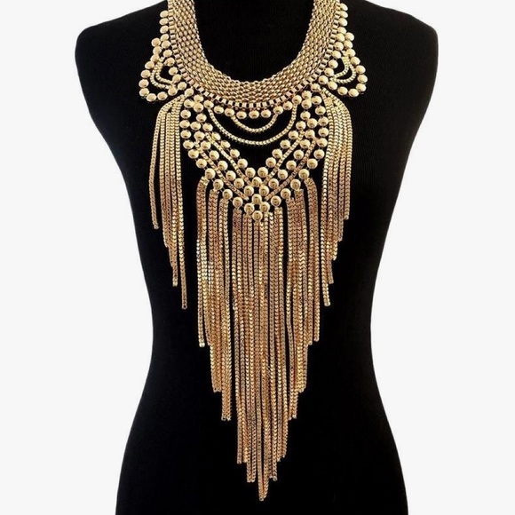 🎀 BE MAGIC 🎀 BEAUTIFUL LACE SHEER DESIGNER TRIBAL RHINESTONE GOLD LADY BEBE - Picture 15 of 16